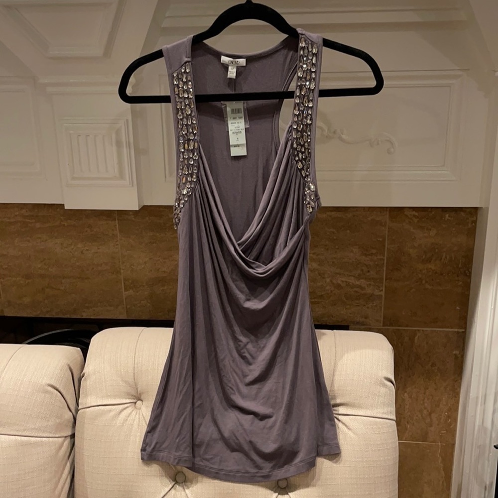 AH: NWT Cache Ray/Lycra Slv Racerback Soft Tank Top